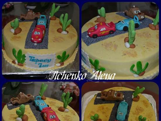 Cakes based on the cartoon Cars