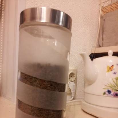 Granulated tea from fireweed flower brushes