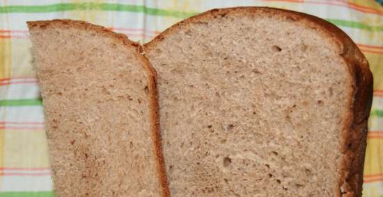 Pan de mantequilla de trigo con chocolate con leche (máquina de hacer pan)