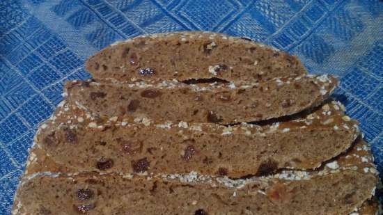 Sourdough rye bread with raisins and caraway seeds (Tortilla Chef Princess 118000 baking machine)