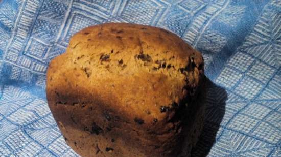 Sourdough rye bread with raisins and caraway seeds (Tortilla Chef Princess 118000 baking machine)