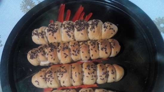 Serpientes de pan (dispositivo de horneado Tortilla Chef 118000 Princess, mini horno DeLongy XU 440, HP Moulinex OW 6002)