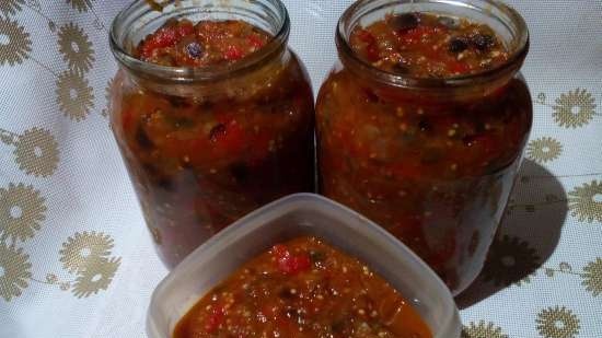 Eggplant caviar (for every day and preservation for the winter)