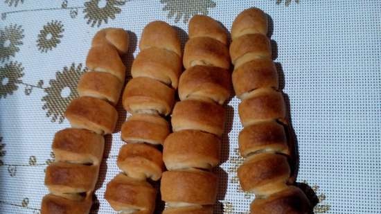 Bread snakes (baking device Tortilla Chef 118000 Princess, mini oven DeLongy XU 440, HP Moulinex OW 6002)