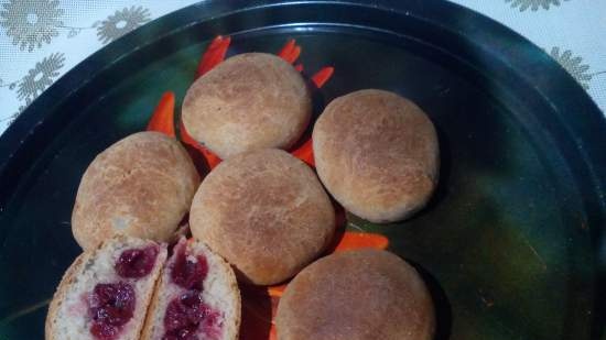 Dough patties with oatmeal and rye flour