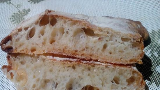 Ciabatta fermentovaná s 50% vlhkostí