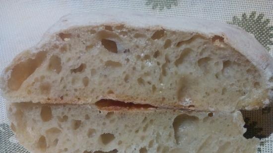 Ciabatta 50% nedvességgel fermentálva