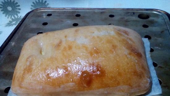 Pan de trigo con queso fundido