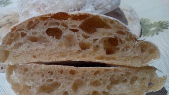 Ciabatta 50% nedvességgel fermentálva