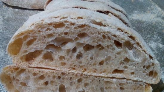 Ciabatta fermentato con il 50% di umidità