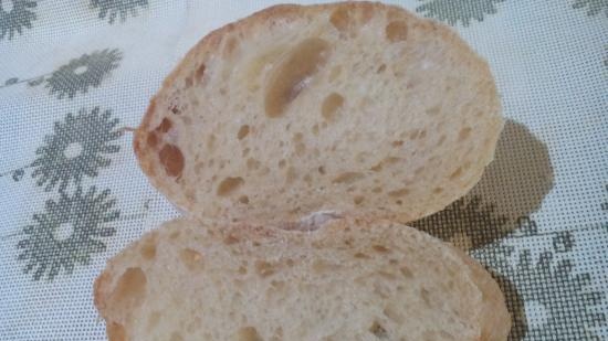 Ciabatta fermentovaná s 50% vlhkostí