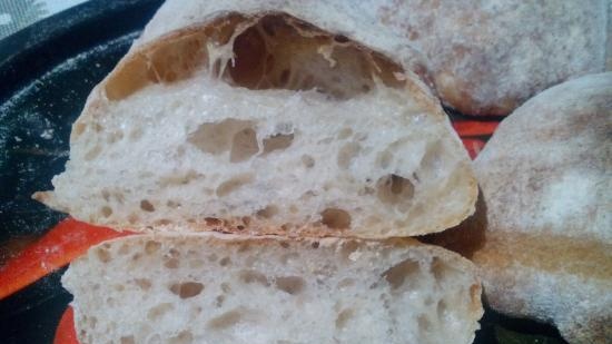 Ciabatta fermentovaná s 50% vlhkostí