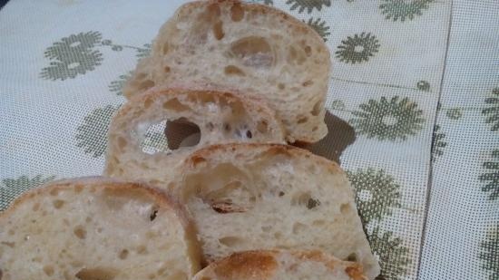 Ciabatta fermentovaná s 50% vlhkostí