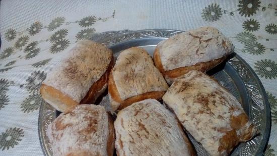 Ciabatta fermentovaná s 50% vlhkostí