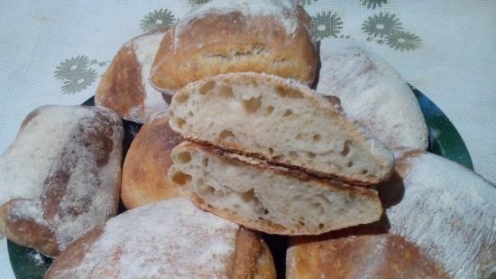 Mga flatbread na Asyano sa sourdough na may sabaw ng karne, sibuyas at katyk