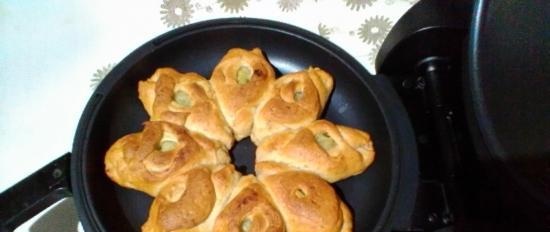 Dough pies with oatmeal and rye flour