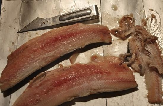 How to quickly and easily cut herring into fillets with a minimum amount of bones?