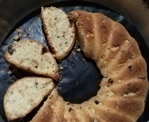 Torta di panna acida con prugne