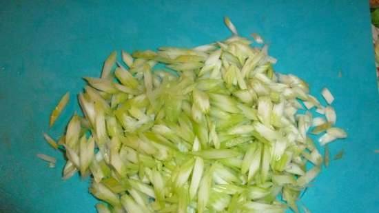 Celery, cabbage and apple salad