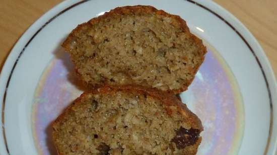 Muffins de avena dietética