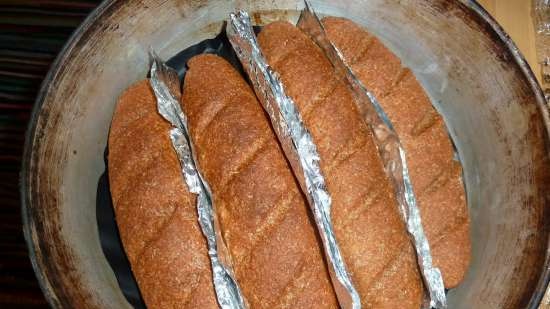 Barrette di frumento con crusca di segale (lievito naturale o lievito)