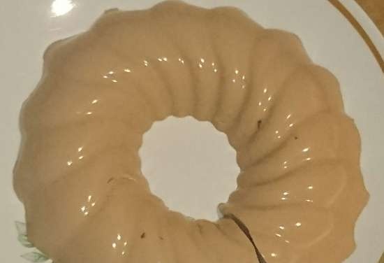 Blancmange di ricotta e cioccolato con latte di cedro