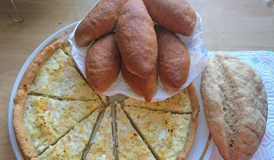 Dough patties with oatmeal and rye flour