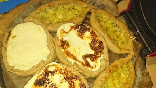 Dough pies with oatmeal and rye flour