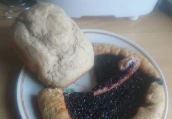 Dough pies with oatmeal and rye flour