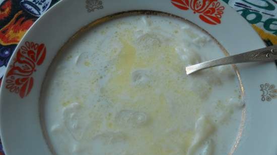 Mogilev style milk sopas (lakshin)