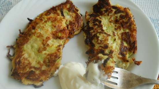 Frittelle di zucchine con ricotta e farina d'avena