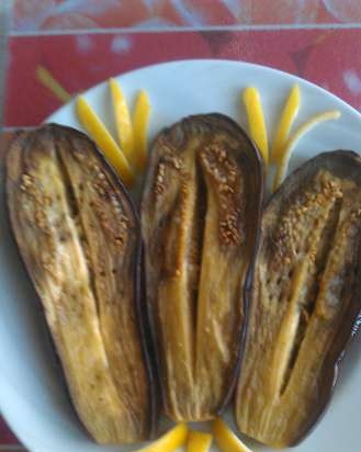 Baked eggplant