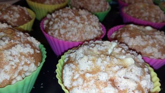 Muffin alla zucca con ripieno di cagliata