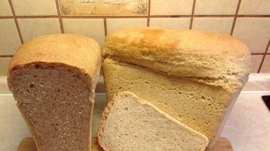 Pane di grano a lievitazione naturale a base di chicchi di grano germogliati da zero (al forno)