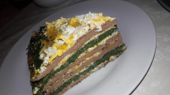 Spinaci e fegato snack cake