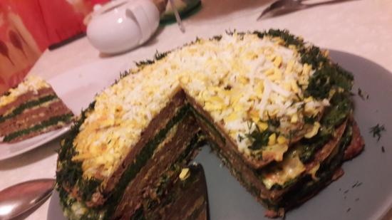 Spinaci e fegato snack cake