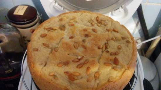 Wheat bread on ripe dough (self-leavening)