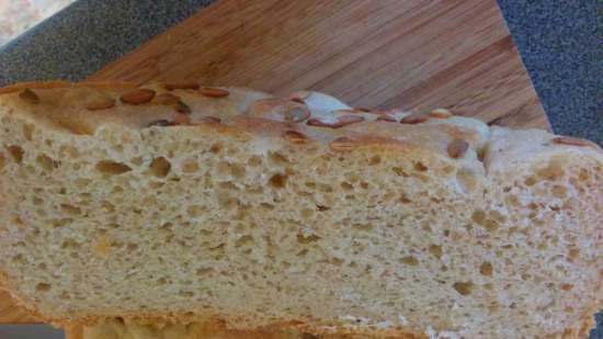 Wheat bread on ripe dough (self-leavening)