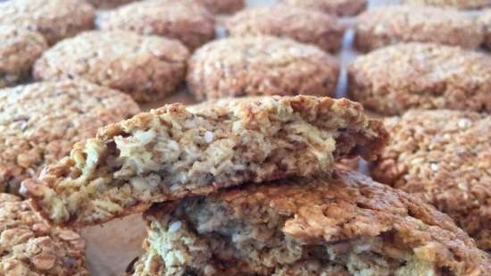 Cereal cookies with peanut butter and honey