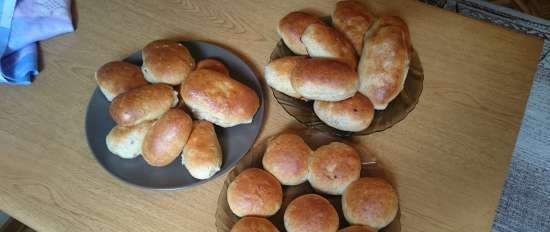 Dough patties with oatmeal and rye flour