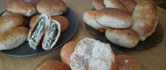 Dough patties with oatmeal and rye flour