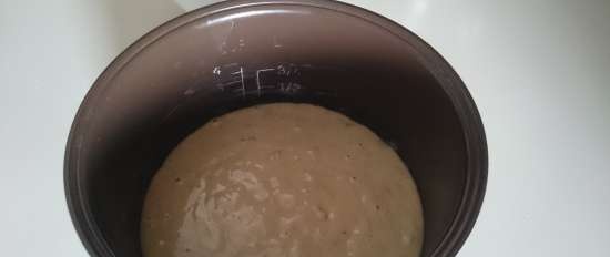 Sappige halvic cake met chocoladehint (multicooker Redmond RMC-01)