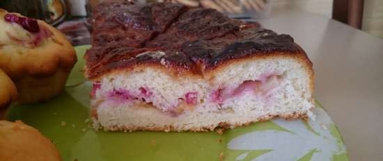 Pastel de cereza de levadura rápida