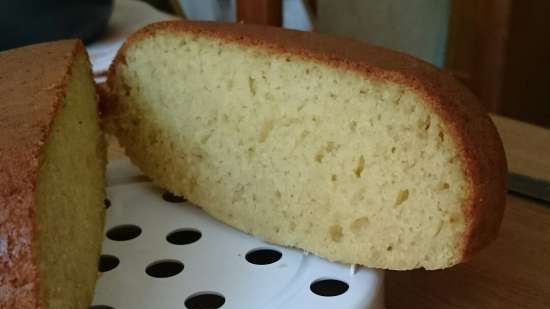 Basic cake with different types of flour: corn, buckwheat