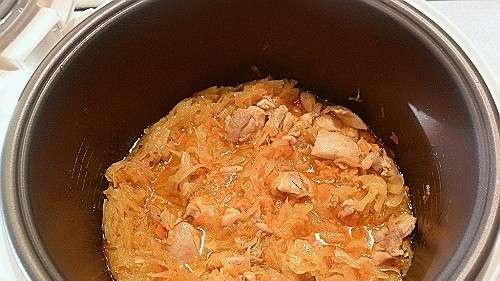 Cavolo brasato con pollo (multicooker Panasonic SR-TMH18)