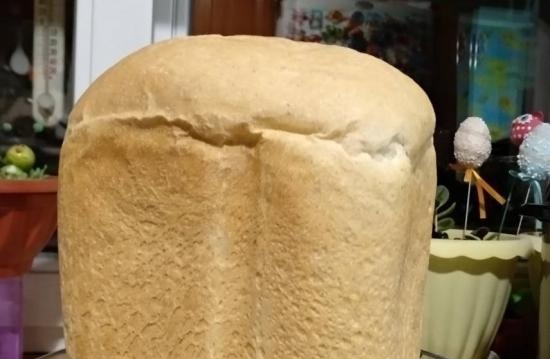 Pane di grano su due impasti in una macchina per il pane