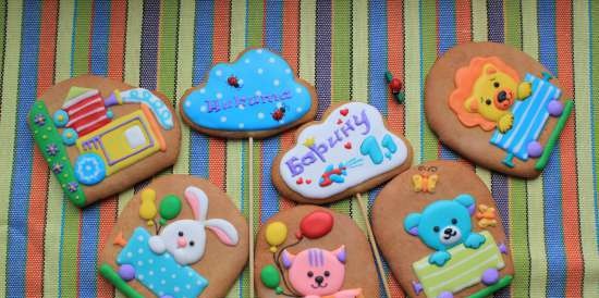 Pinalamutian namin ang cookies ng gingerbread, cookies