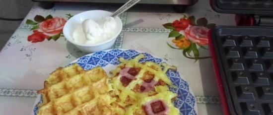 Potato pancakes without flour in a waffle iron GFgril GFW-015