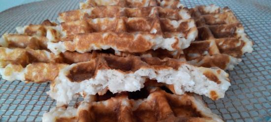 Waffle di ricotta con mele (senza burro)