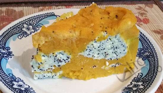 Casseruola di cagliata di zucca con semi di papavero